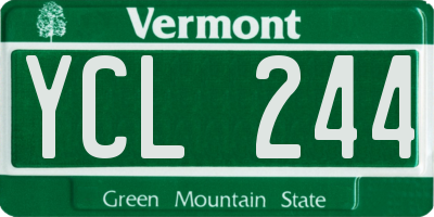 VT license plate YCL244