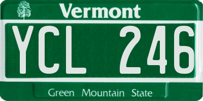 VT license plate YCL246