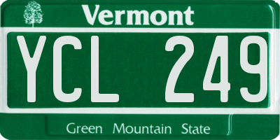 VT license plate YCL249