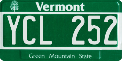 VT license plate YCL252
