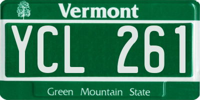 VT license plate YCL261