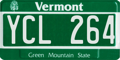 VT license plate YCL264
