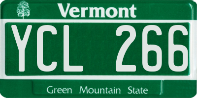 VT license plate YCL266