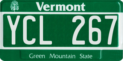 VT license plate YCL267