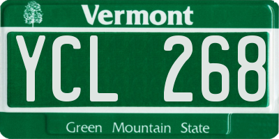 VT license plate YCL268