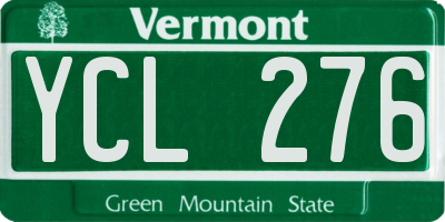 VT license plate YCL276
