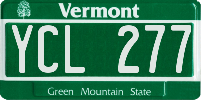 VT license plate YCL277