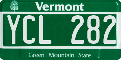 VT license plate YCL282