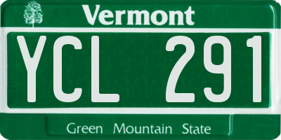 VT license plate YCL291