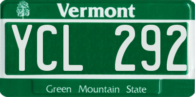 VT license plate YCL292