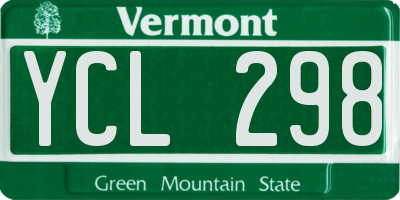 VT license plate YCL298