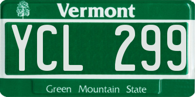 VT license plate YCL299