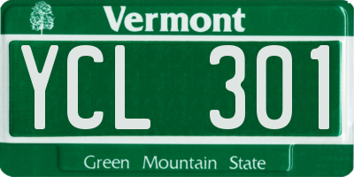 VT license plate YCL301