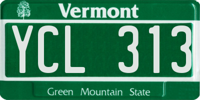 VT license plate YCL313