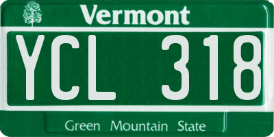 VT license plate YCL318