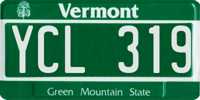 VT license plate YCL319