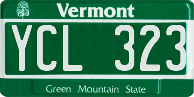 VT license plate YCL323