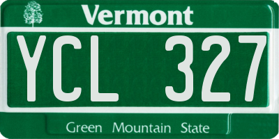 VT license plate YCL327