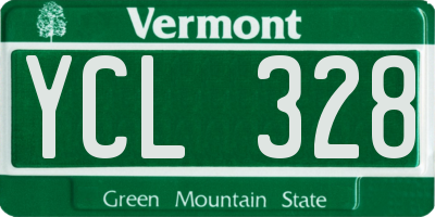 VT license plate YCL328