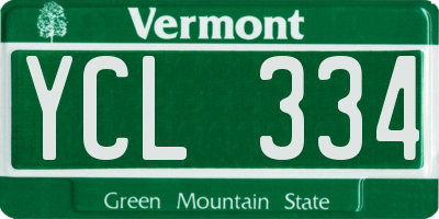 VT license plate YCL334