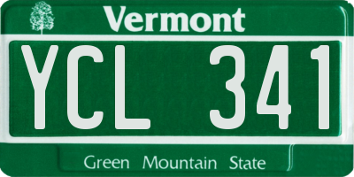 VT license plate YCL341