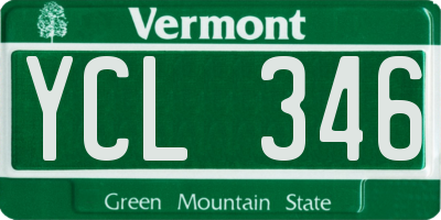 VT license plate YCL346