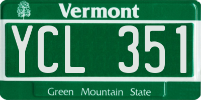 VT license plate YCL351
