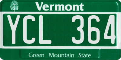 VT license plate YCL364