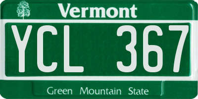 VT license plate YCL367