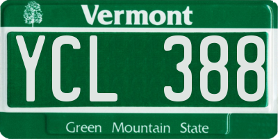 VT license plate YCL388