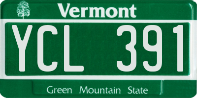 VT license plate YCL391