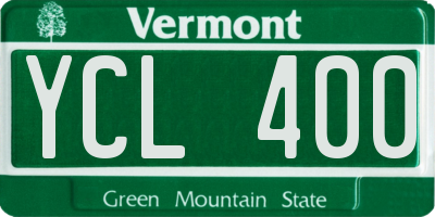 VT license plate YCL400
