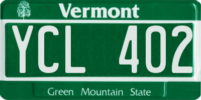 VT license plate YCL402