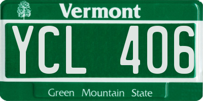 VT license plate YCL406