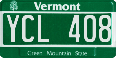 VT license plate YCL408
