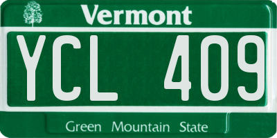 VT license plate YCL409