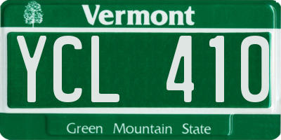 VT license plate YCL410