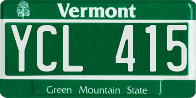 VT license plate YCL415