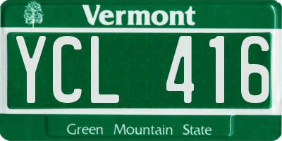 VT license plate YCL416