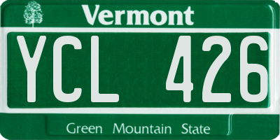 VT license plate YCL426
