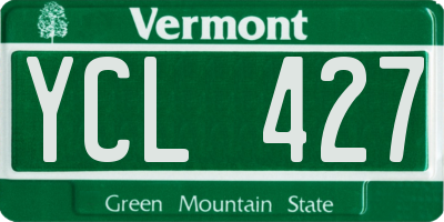 VT license plate YCL427