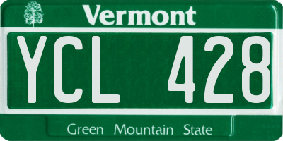 VT license plate YCL428