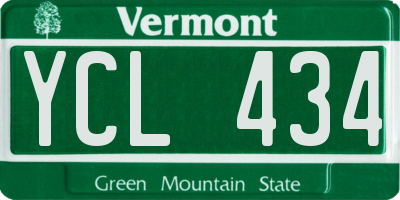 VT license plate YCL434