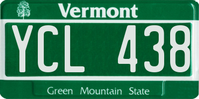 VT license plate YCL438