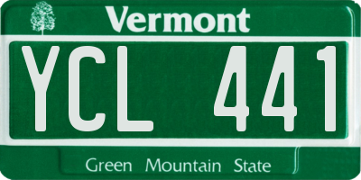 VT license plate YCL441