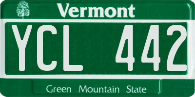 VT license plate YCL442