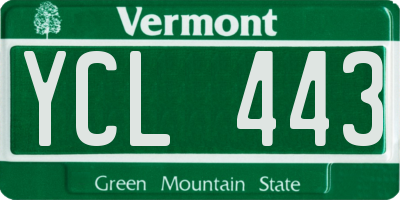 VT license plate YCL443