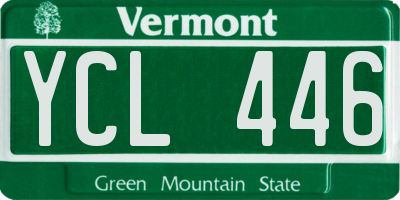 VT license plate YCL446