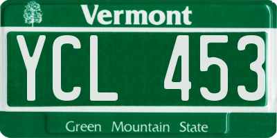 VT license plate YCL453