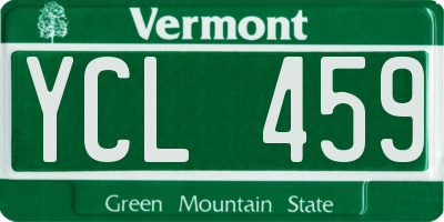 VT license plate YCL459